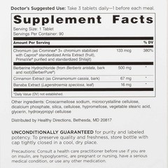 GlucoGold Berberine Blood Sugar Support – Cinnamon, Chromium, Banaba – 90 Tabs