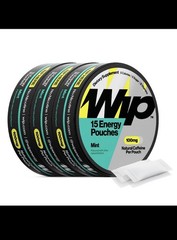 Case Of 200 Wip Energy Pouches 200mg Natural Caffeine Vitamins & Minerals Mint