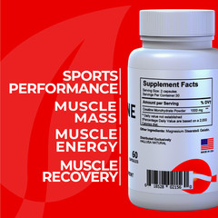 CREATINE Monohydrate 180 Capsules – Treatment Gym – Performance & Muscle Growth