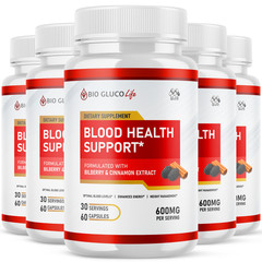 (5 Pack) Bio Gluco Life Advanced Support Blood Supplement 300 Capsules