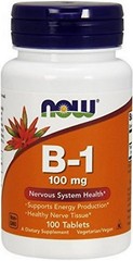 NOW VITAMIN B1 (Thiamine) 100 mg 100 Tablets – FRESH PHARMACY STOCK ^