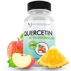 Quercetin 800mg w/Bromelain 165mg Per Serving- 120 Veggie Capsules-Full 60 Da…