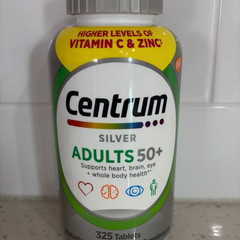 Centrum Silver Adults 50+ 325 Tablets Multivitamin Supplement Pack 1 EXP 02/2027