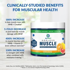 BioTrust Ageless Muscle Builder – Creatine HMB Powder with Vitamin D3 & Betaine
