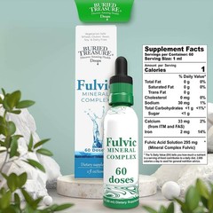 Buried Treasure Fulvic Minerals 2 oz Drops 60 Servings