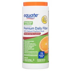 Equate Premium Sugar Free Daily Fiber Supplement Orange Flavor Powder 14.6 oz