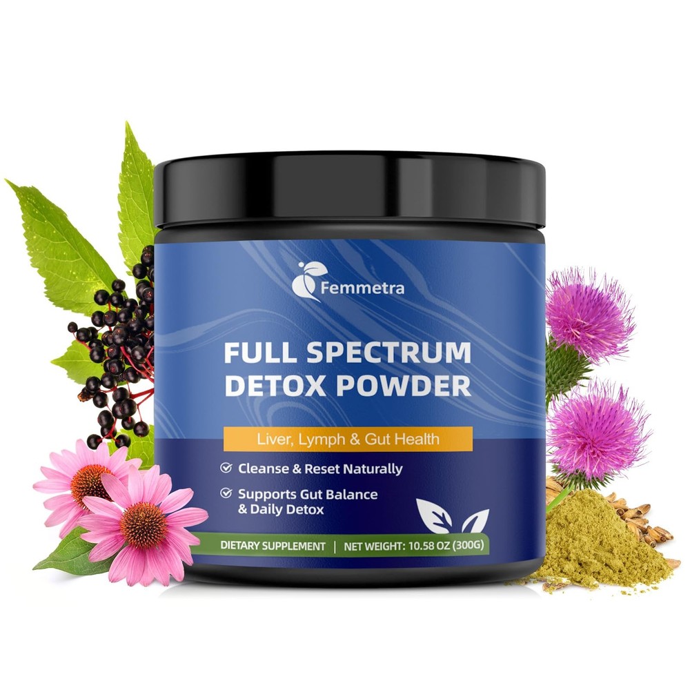 29-in-1 Detox Powder for Liver, Colon, Gut Support | 30 Servings, Natural Blend