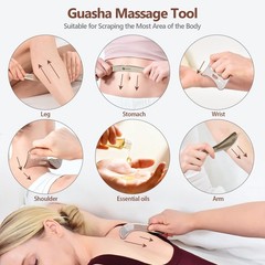 5-in-1 Stainless Steel Muscle & Fascia Scraper Tool Set, For Body Skin Massag…