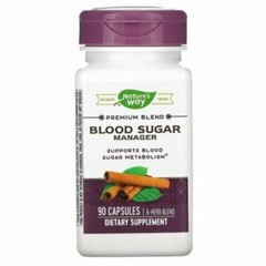 Nature’s Way Blood Sugar Manager Herb Metabolism Blend Gymnema/Cinnamon 90 caps