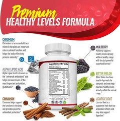 3 Bottle Blood Sugar Complex w/ Cinnamon Chromium Mulberry 60 Softgels Daily