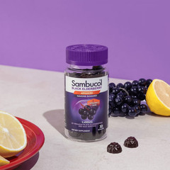 4Pk Sambucol Black Elderberry Immune Support Gummies with Vitamin C & Zinc, 30Ct