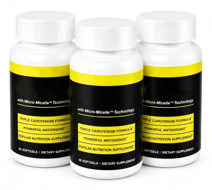 Triple Carotenoid Eye Health Supplement Lutein 10mg Meso-Zeaxanthin 10mg 270 Ct