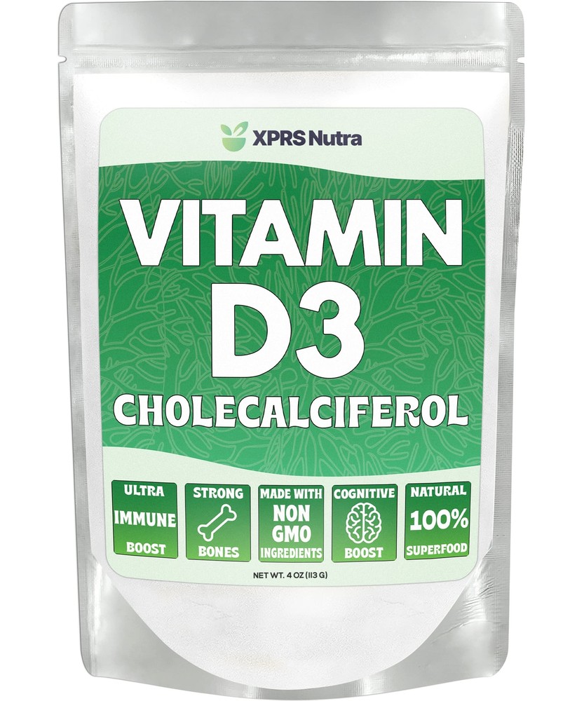 XPRS Nutra Vitamin D3 Powder Cholecalciferol – Unflavored VIT D for Bones and…