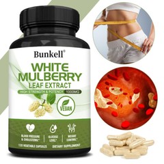 White Mulberry Leaf Extract 1000mg Supports Cardiovascular Health 30/60/120Caps