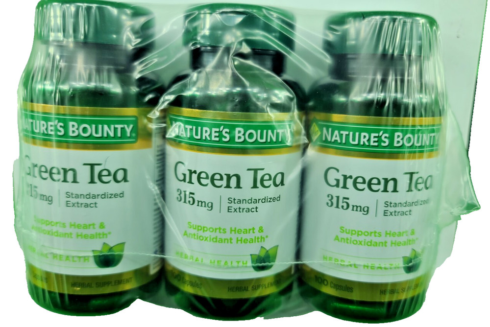 Nature’s Bounty Green Tea Extract 315mg – 100 Ct Herbal Supplement, 4 Pack