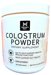 Member’s Mark Colostrum Powder Unflavored 4.3 Oz EXP 09/2027