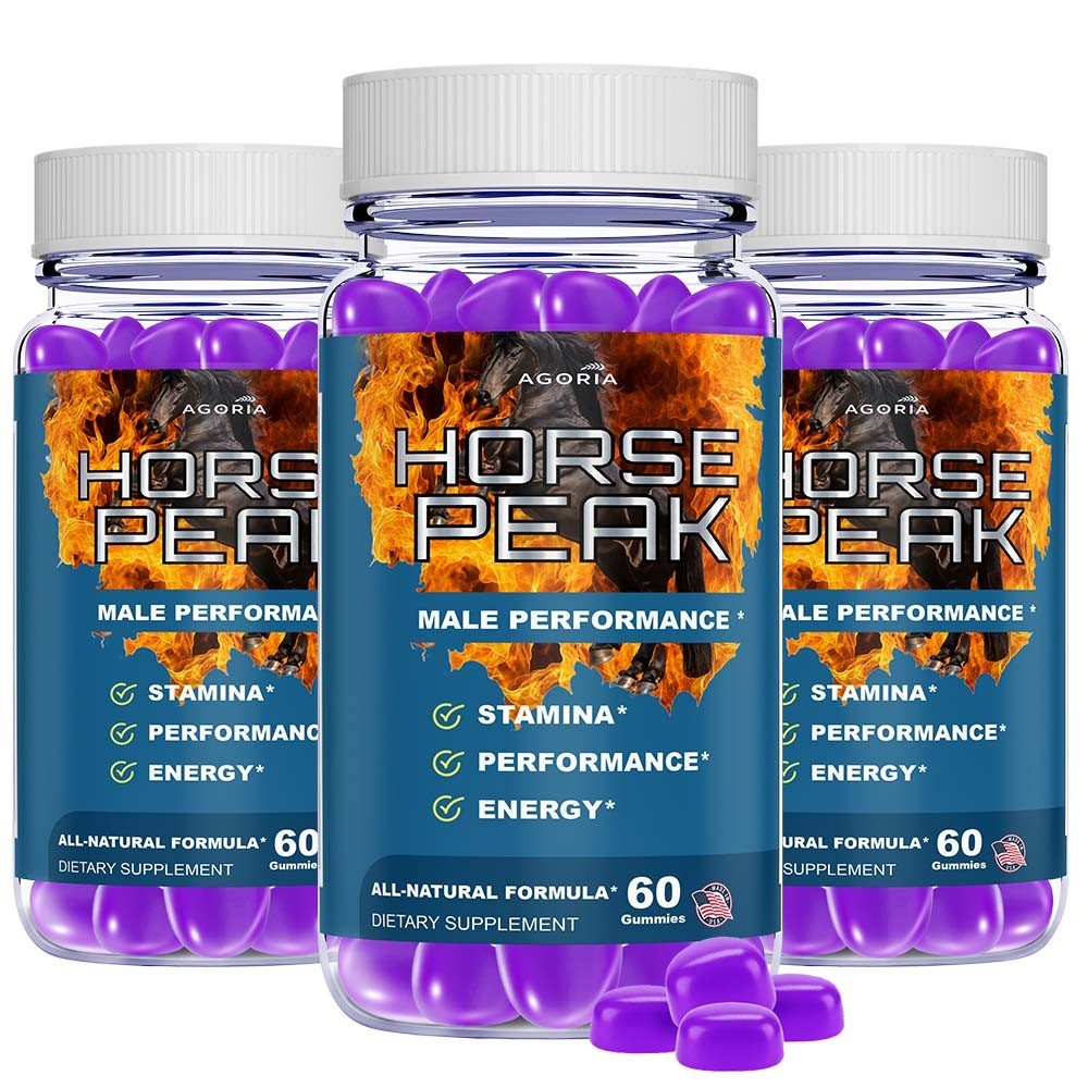 (3 Pack) Horsepeak Gummies for Men, Horse Peak Stamina & Energy Male Gummies