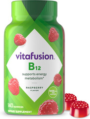 Vitamin B12 Gummies for Energy Metabolism 140 Ct Raspberry Flavor 70 Day Supply