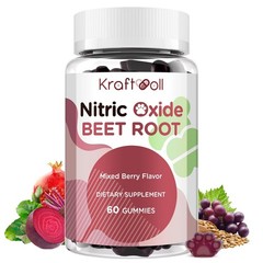 Kraftvoll Beet Root Gummies 6000mg – Nitric Oxide Booster with Grape Seed, Po…