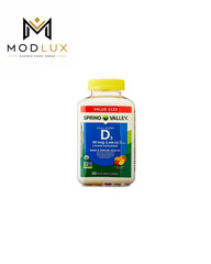 Spring Valley Vitamin D3 Gummies 50mcg, Assorted Fruits, Bone Health, 300 Ct