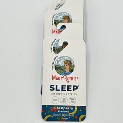 MaryRuth’s Sleep Dissolving Strips Cranberry 4 Pack Travel Pouches 28 Strips