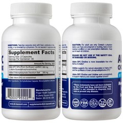 Alpha GPC 600mg + Uridine – Choline Enhancer, Soy Free, No Fillers, 60 Pills