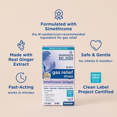 Mommys Bliss Gas Relief Drops Bottle, Simethicone Drops for Infants, Relieves
