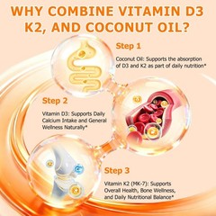 Vitamin D3 K2 Supplement 10000 IU 120 Softgels MXCZBSM