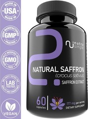 Saffron Supplements 177Mg, Pure Saffron Extract, Made in USA, Natural Mood & Ene