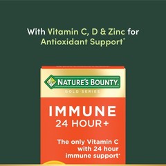 Nature’s Bounty Immune 24 Hour +, 2 Softgels per 50 Count (Pack of 1), N/a