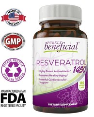 High-Potency Resveratrol 1450mg – 90-Day Supply, Antioxidant Support, Anti-Aging