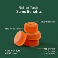 Root Labs 4000 mg Pure Himalayan Shilajit Gummies I No Added Sugar I120 Pouch-+