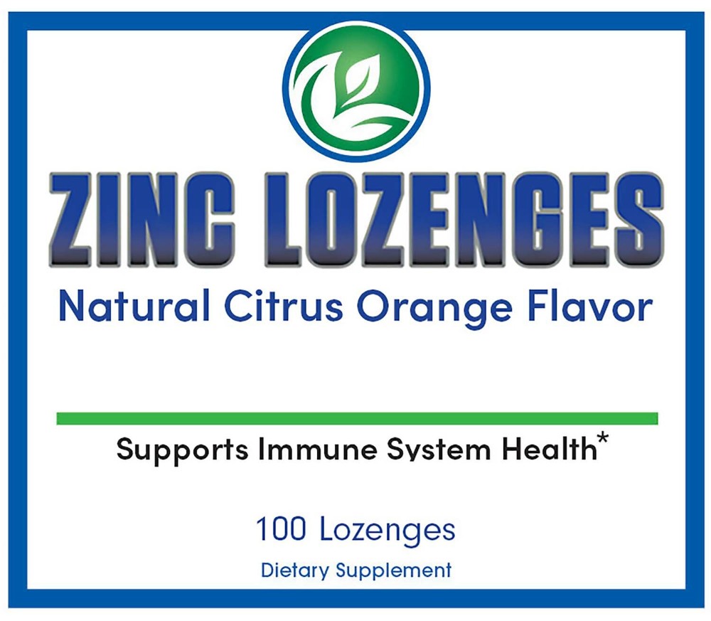 Zinc Lozenges Immune & Antioxidant Support – Orange Flavored, 100 Lozenges