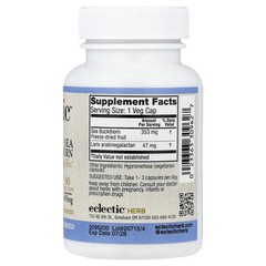 Eclectic Institute Sea Buckthorn 400 mg 90 Non-GMO Veggie Caps Dairy-Free,