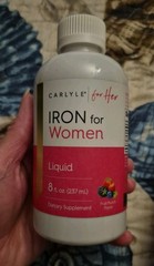 Liquid Iron Supplement For Women | 8 fl oz | Fruit Punch Flavor | by Carlyle