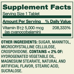 B12 5000 Mcg Fast-Dissolve Tablets Mixed Berry 45 Count