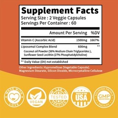 Liposomal Vitamin C 2100mg – High Absorption Supplements, Enhance Immunity