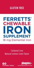 Ferretts Chewable iron supplement (18mg Elemental Iron), 60 tablets