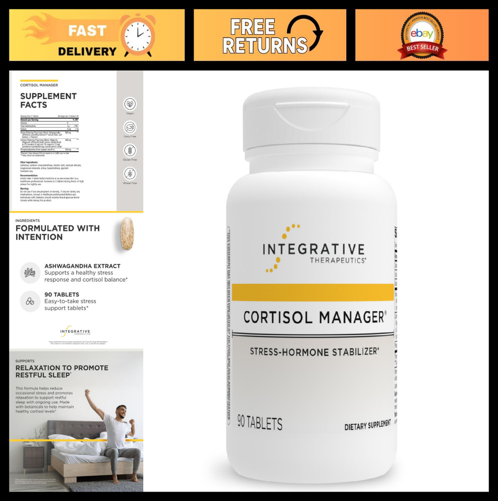 Cortisol Manager Supplement – Balance Cortisol, Support Relaxation & Sleep – Ash