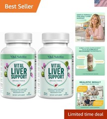 Vital Liver Support – Liver Cleanse Detox & Repair Formula with Milk Thistle…