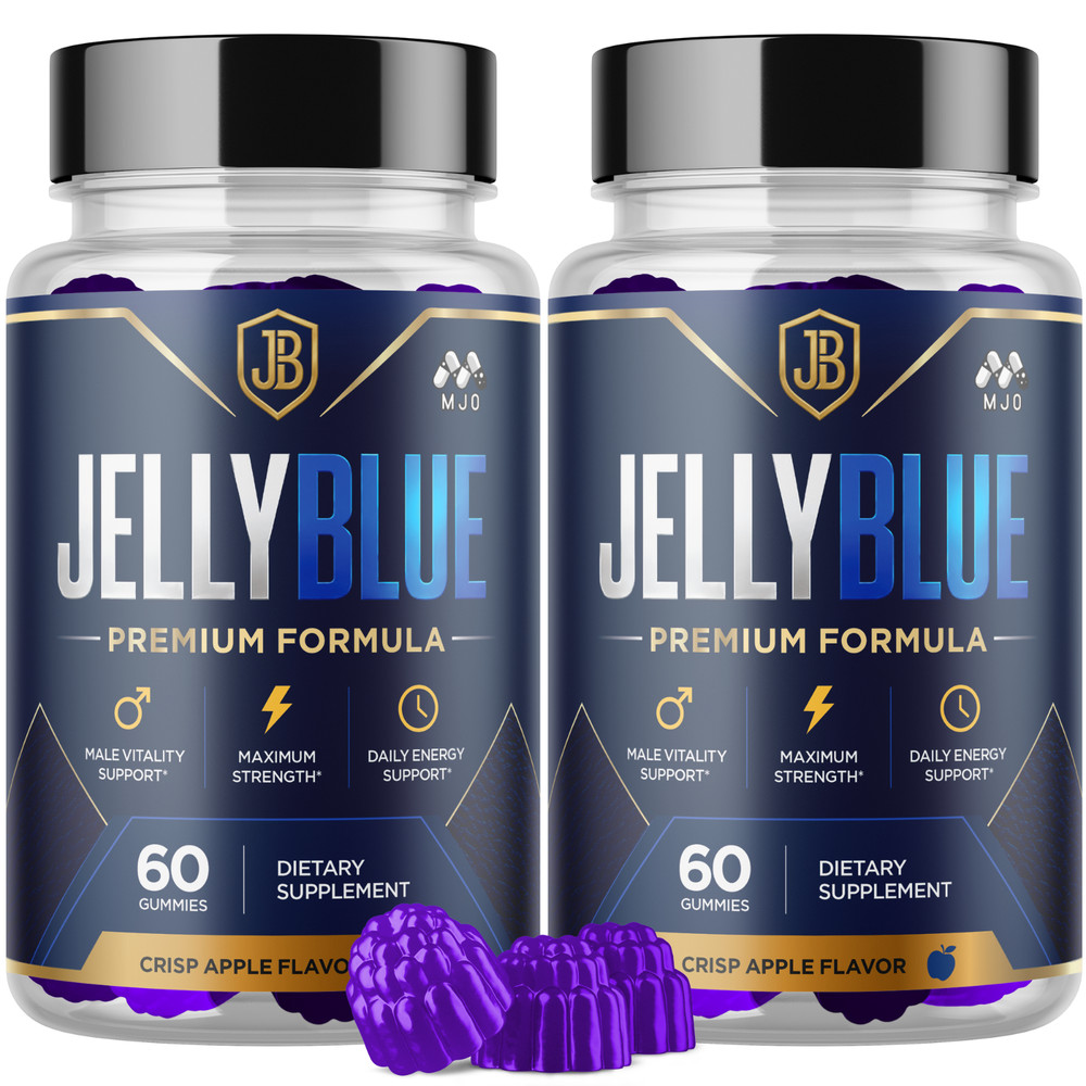 (2 Pack) JellyBlue Gummies Male Gummys Advanced Male Health Support 120 Gummies