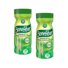2 Pack Benefiber Fiber Supplement Sugar Free 38 Powder Servings 5.4 Oz Each