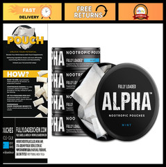 Nootropic Pouches – Mint Flavor – 5 Cans, 15 Pouches/Can – Fast Absorption, Alph