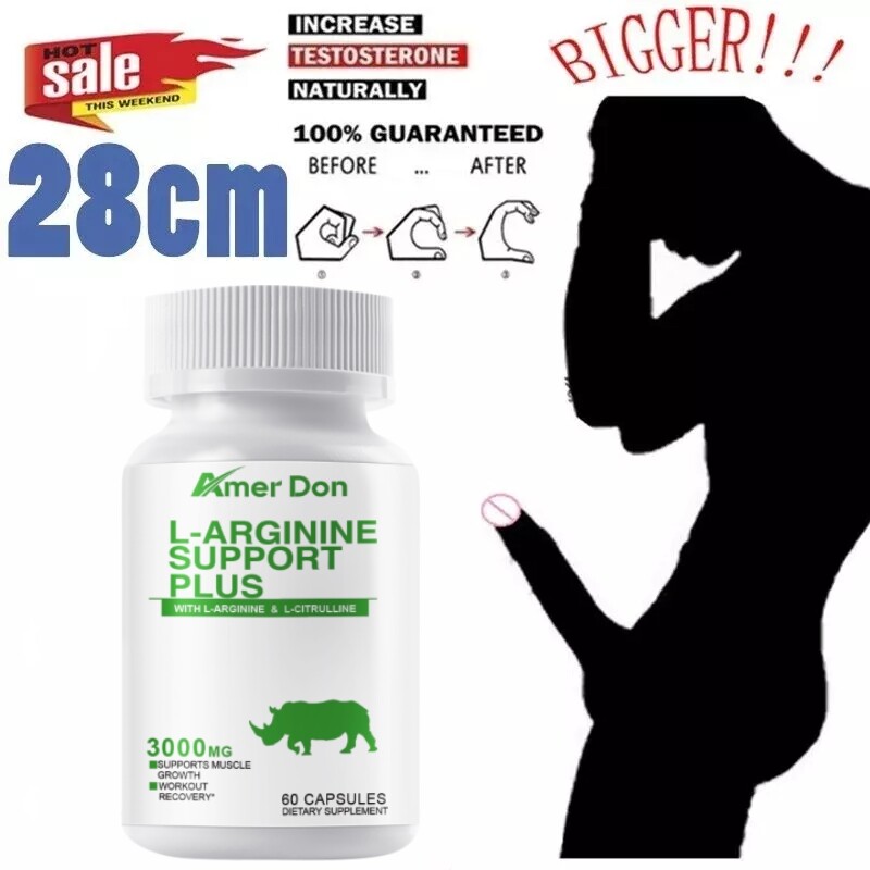 L-Arginine 60 Nitric Oxide,Testosterone Booster,Energy Support Capsules 3000 mg