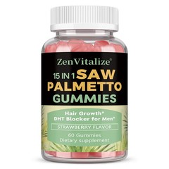 15 In 1 Saw Palmetto Gummies Promote Hair Growth Bladder Protection 60 Pills