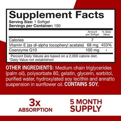 Qunol Ultra CoQ10 100mg Softgels- 3X Better Absorption Coenzyme Q10 Supplements
