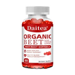 Organic Beetroot Softgels Supports Nutrient Absorption In The Body 30/60/120 Ct