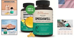 Omega 3 Fish Oil Softgels – 800mg EPA & 600mg DHA – 30 Day Supply