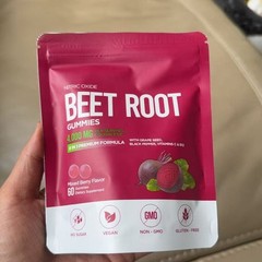 Beet Root Gummies 8-in-1 Premium Energy Supplement Vitamins C & B12 Grape Seed