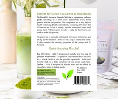 PREMIUM JAPANESE MATCHA GREEN TEA Powder – 60 g – Energy Metabolism Detox Health